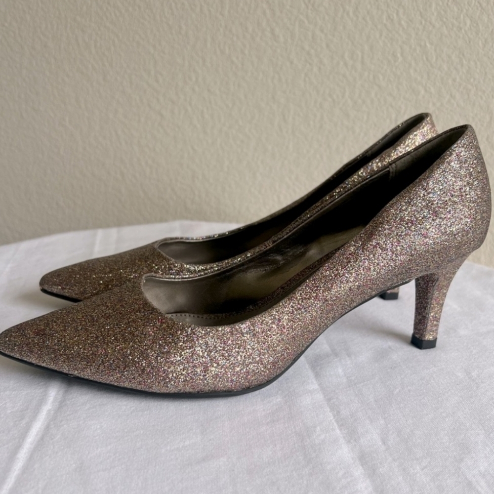 Elegant Multi Color Glitter Pumps